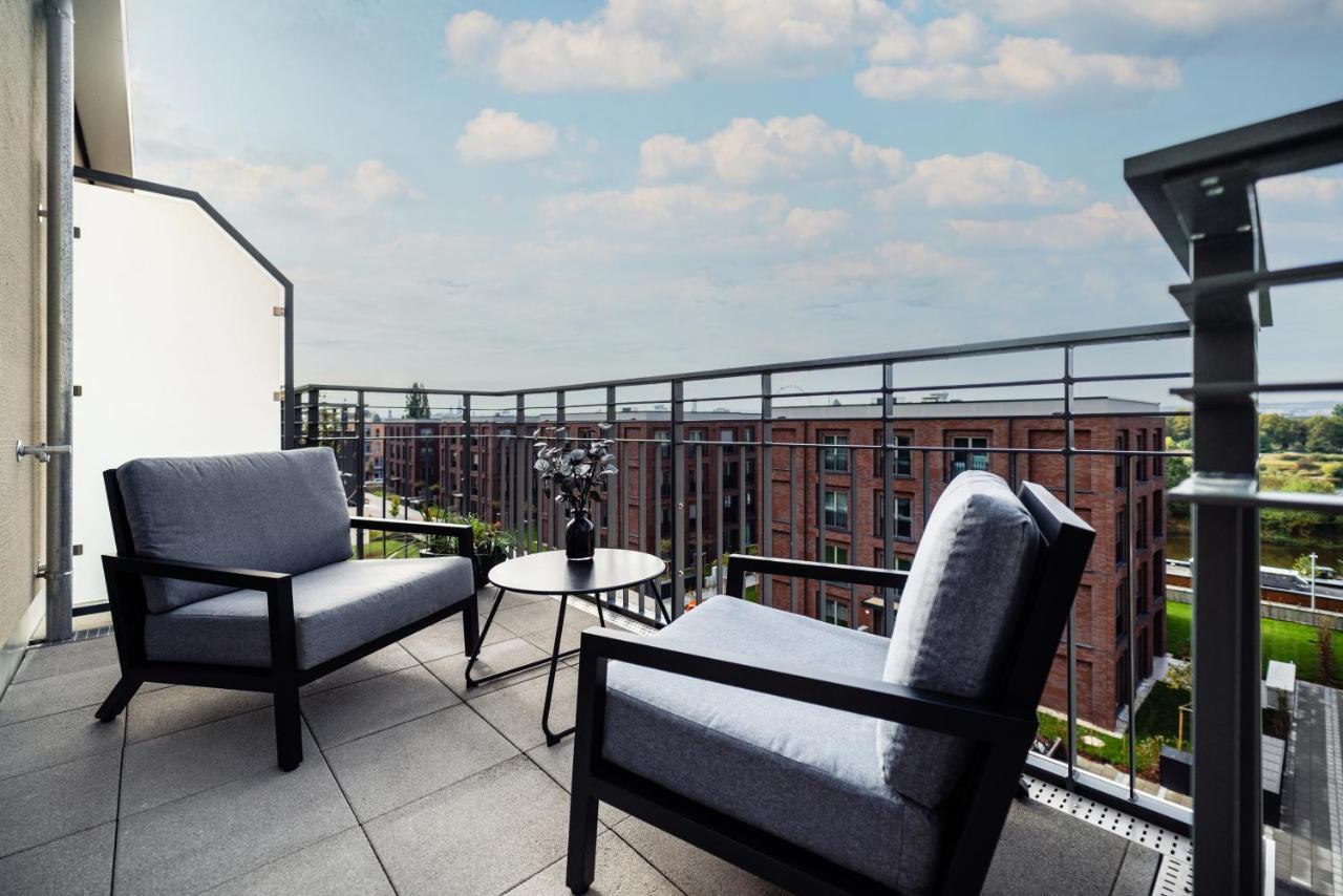 Nk Apartments - Hafencity Dresden Mit Elbblick - Modern & Zentral Bagian luar foto
